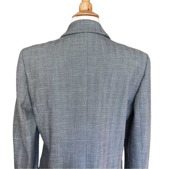 CLUB MONACO Double Breasted Blazer Jacket Gray Aditha Power Tailored, Size 12 - Picture 9 of 16